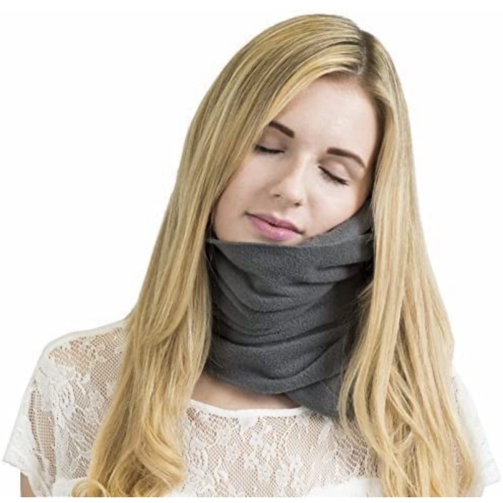 NWT, trtl Pillow - Scientifically Proven Soft Neck Support Travel Pillow, gray